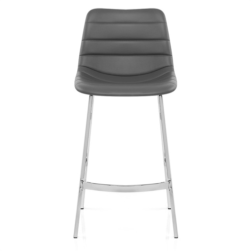 black PU leather and chrome base breakfast bar stool chair