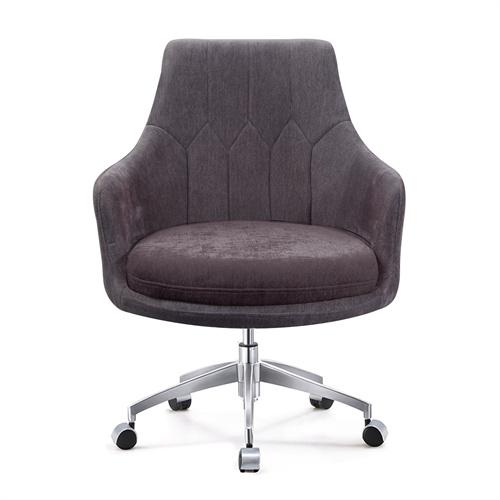 brown fabric backrest swivel adjustable office chair