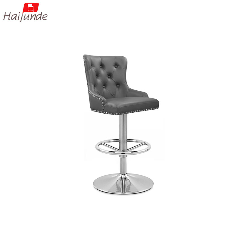 chrome nail high backrest adjustable bar stool China